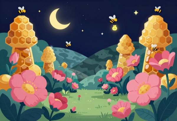 A garden scene from our seed art