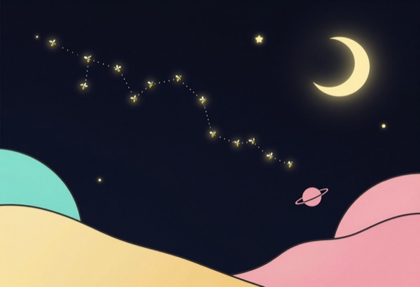 A starfield scene from our seed art